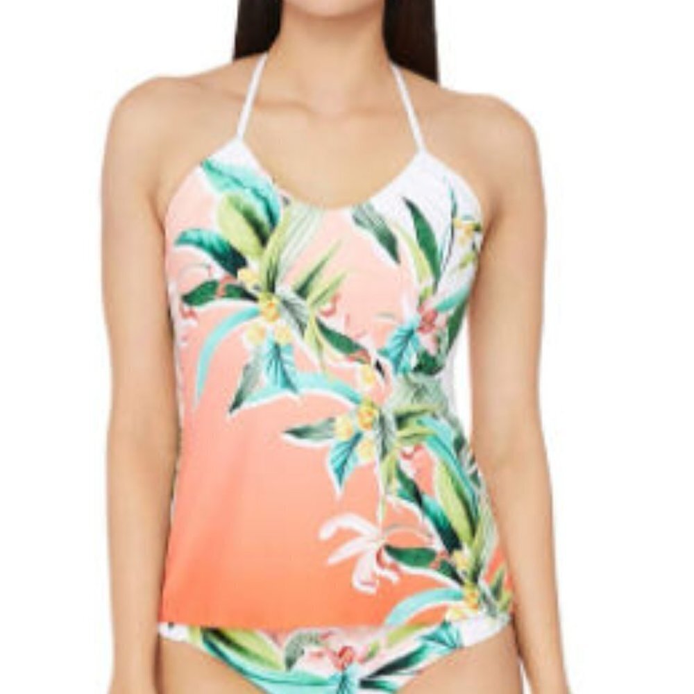 Trina Turk Women's Halter Tankini Swimsuit Top, Mu